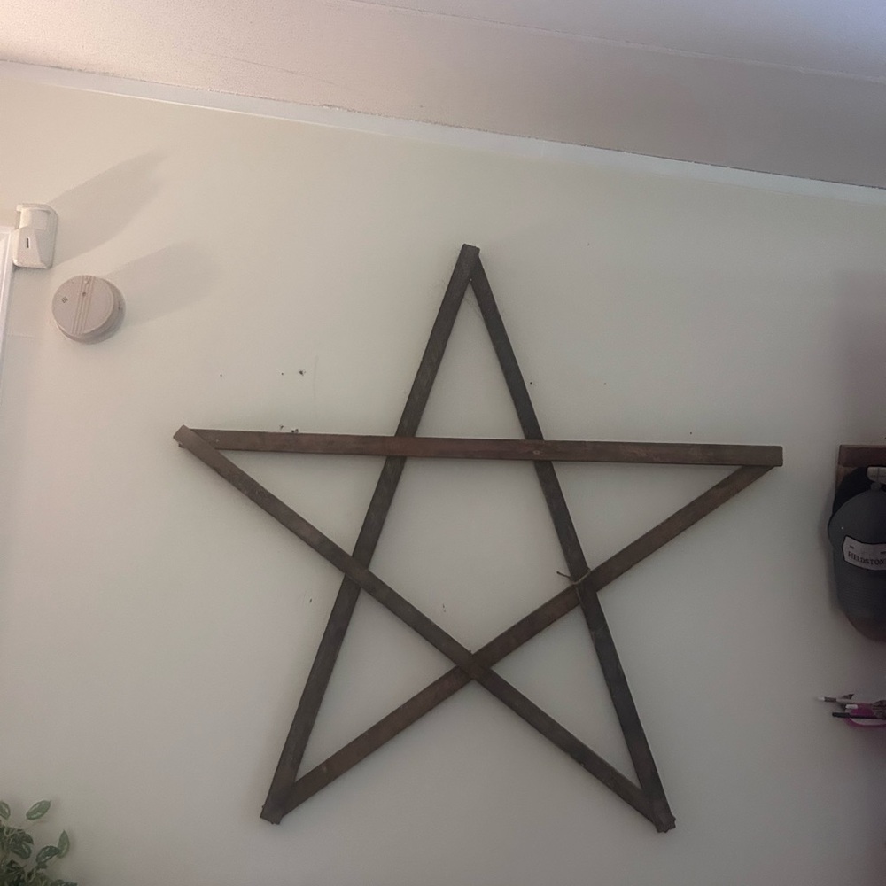 Large wooden handmade star